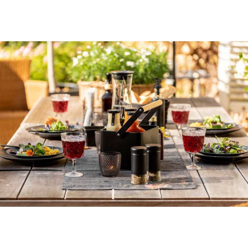 Recipient pentru condimente din sticla Wenko Black Outdoor Kitchen 55020100