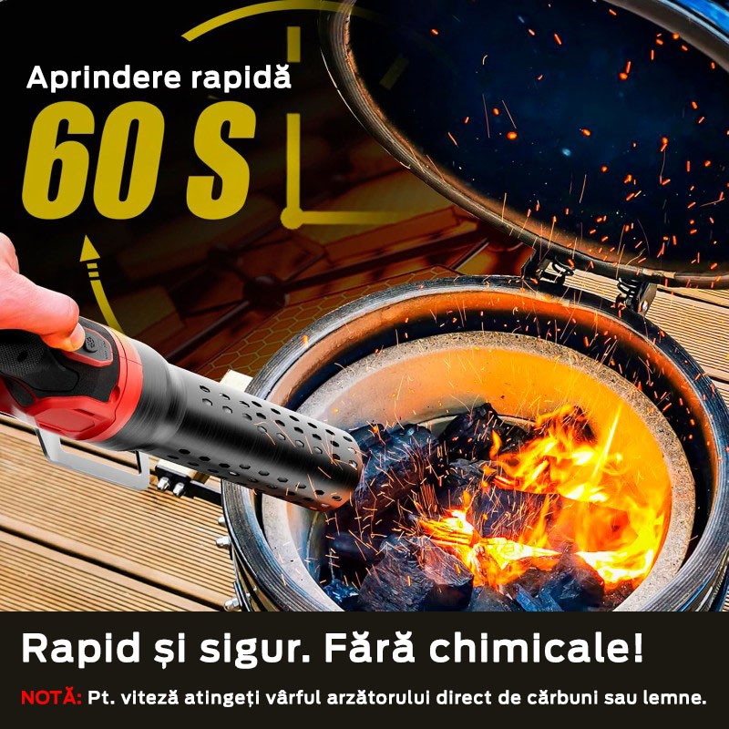 Aprinzator electric pentru carbuni, 1.850 Wati, 600 grade Celsius, Shall SH111013EU