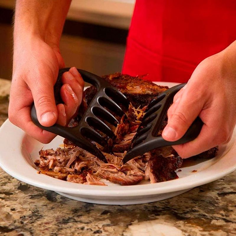 Set 2 gheare pentru carne si preparate pulled pork 11 x 11 x 2,5 cm Bear Paws JS-33633