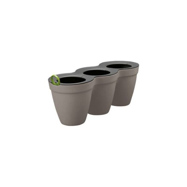 Ghiveci triplu gri fara farfurie Keter Ivy Herbs 2.5 L