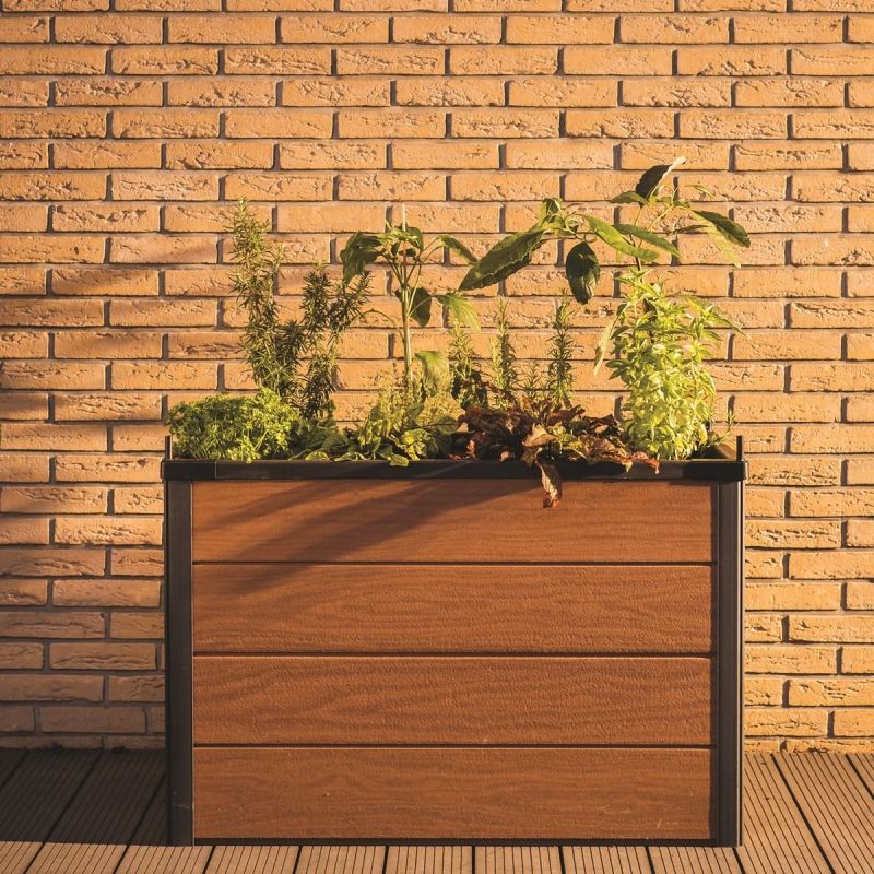 Jardiniera maro cu sera Keter Maple 249295
