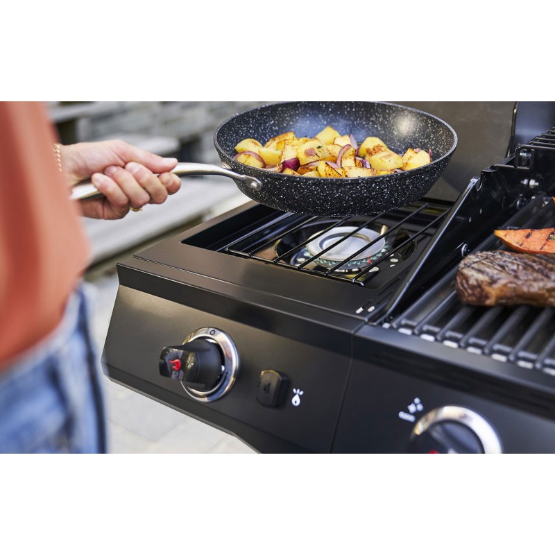 Gratar pe gaz Char-Broil Advantage Core B4 cu 4 arzatoare si arzator lateral, grile din fonta, TRU-Infrared 140971