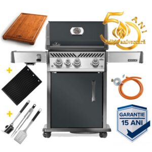 Editie aniversara - Gratar pe gaz, 3 arzatoare, arzator lateral infrarosu, Napoleon Rogue Pro 425 RP425RSIBPCH-2