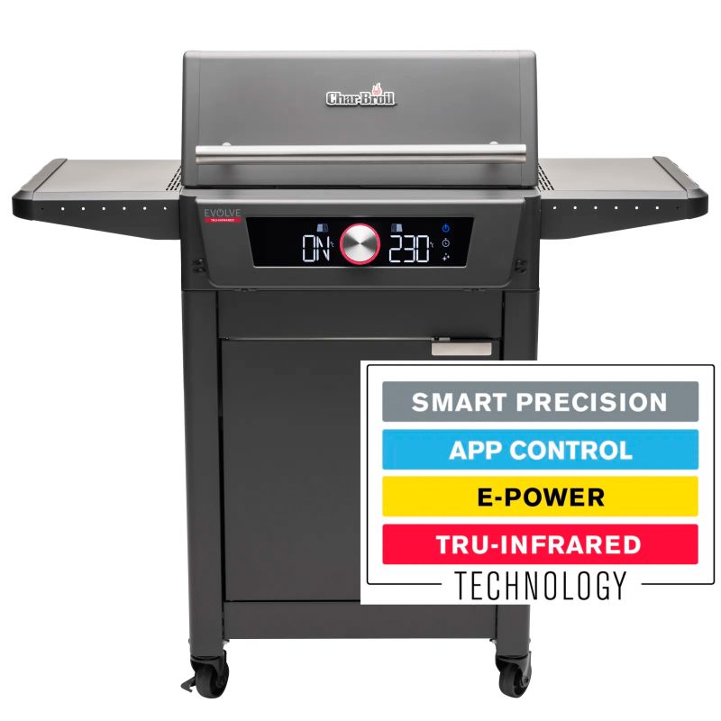 Gratar electric Char-Broil Evolve, display, grile din inox, TRU-Infrared 140993