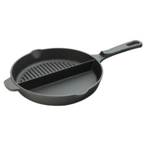 Tigaie fonta Cattara, 25cm, doua compartimente, neteda si grill - TT13061