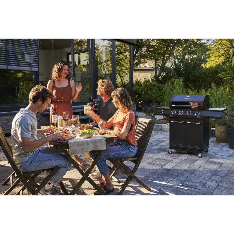 Gratar pe gaz Char-Broil Advantage Core B4 cu 4 arzatoare si arzator lateral, grile din fonta, TRU-Infrared 140971