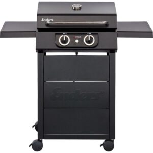 Gratar electric 2,6 Kw, grile din fonta emailata, capac cu pereti dubli, inox si aluminiu, Enders eCrave 97116