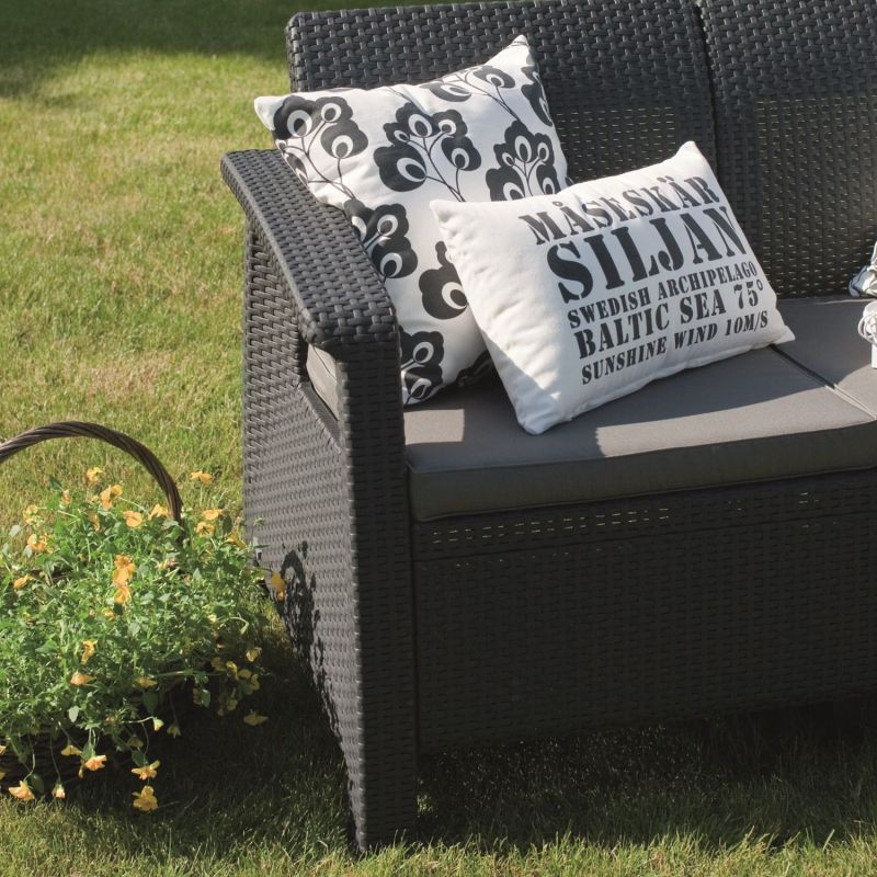 Set mobilier gradina graphite Keter Corfu