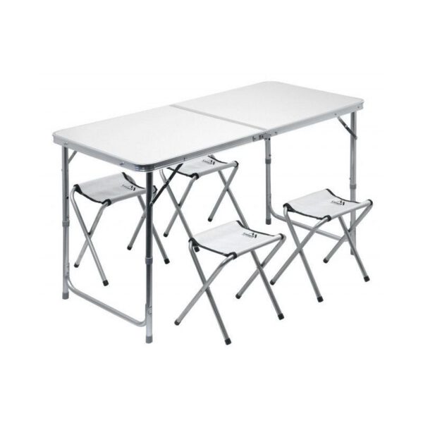 Set pliabil masa + 4 scaune DOUBLE Cattara - gri - TT13488