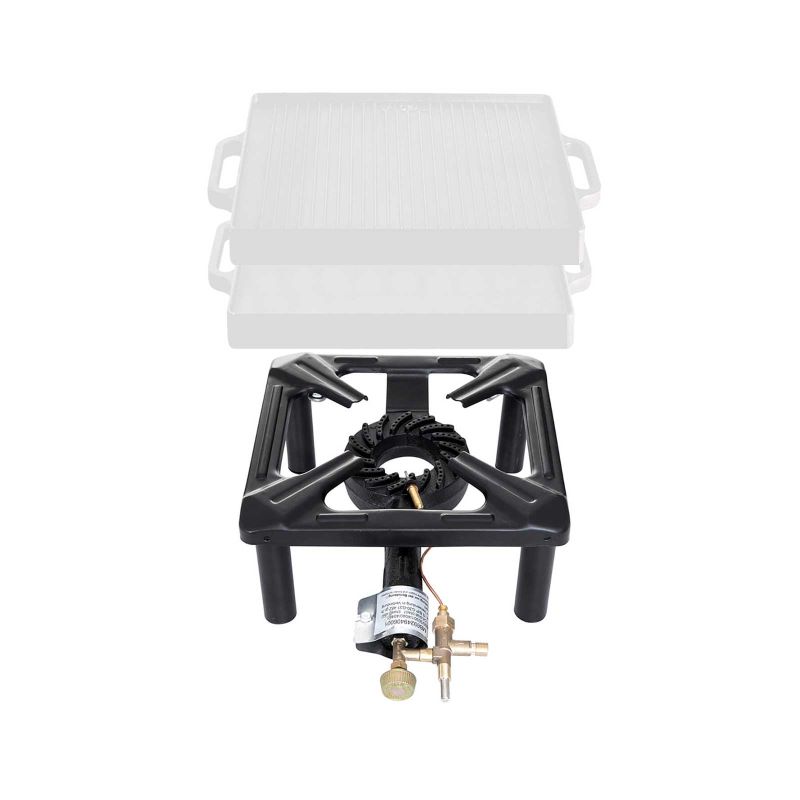 Arzator din fonta pe gaz cu stativ ajustabil 30 x 30 cm ALL GRILL 3030