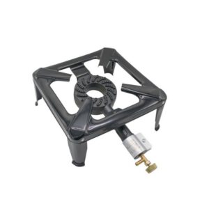 Arzator pe gaz, un robinet, patru picioare, 40 x 40 cm, patrat, 4,5 kW, SGB 04, Flamex 16418