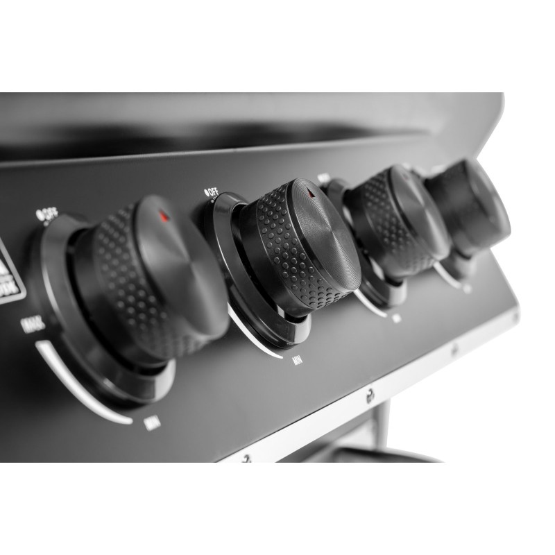 Gratar pe gaz cu 4 arzatoare din inox si arzator lateral Activa San Francisco 19684GD