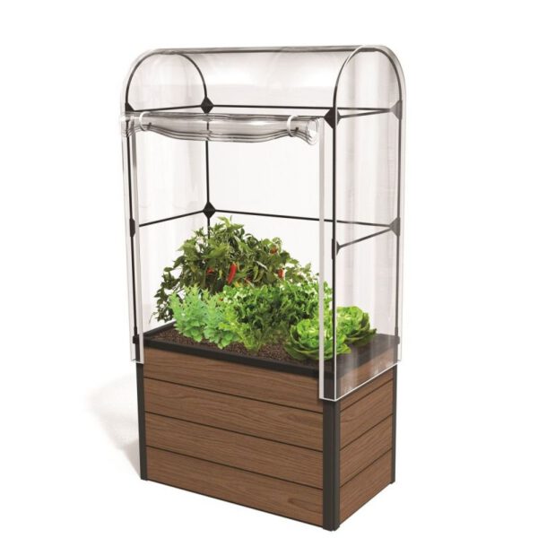 Jardiniera maro cu sera Keter Maple 249295