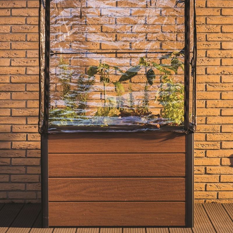 Jardiniera maro cu sera Keter Maple 249295