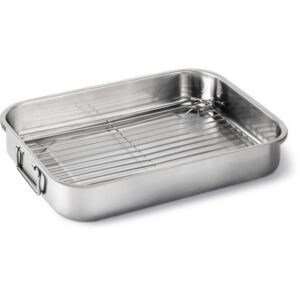 Tava din otel inoxidabil pentru gratar 42x30,5x6,5 cm Napoleon 56038