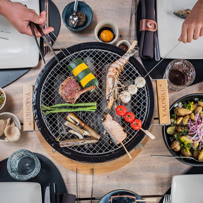 Gratar rotund Shichirin - Teppanyaki & Hibachi YAKINIKU 800700