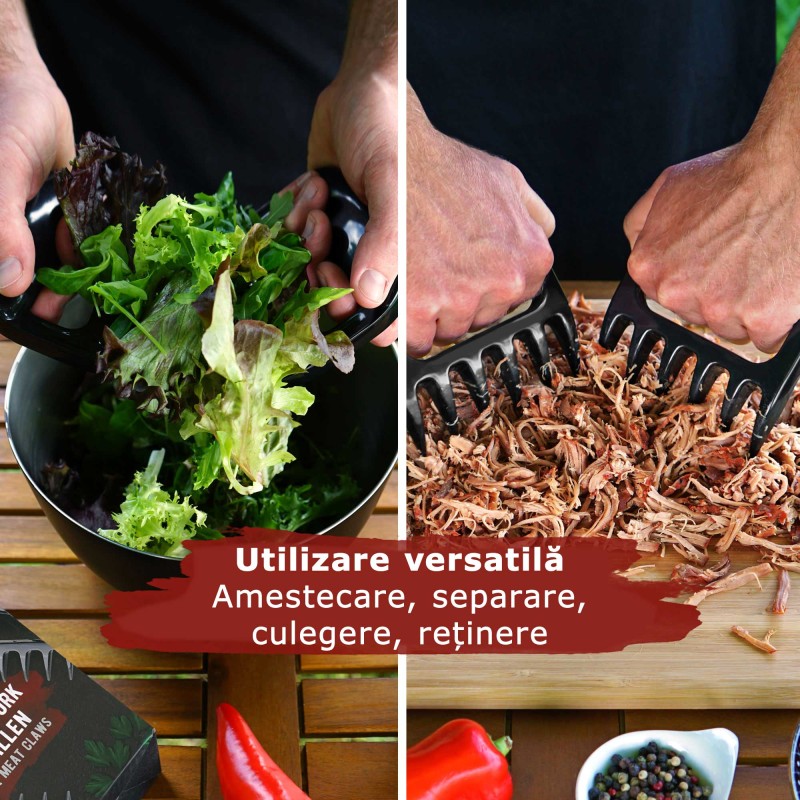 Set 2 gheare 11,5x11 cm pentru carne si preparate pulled pork Grillart GA-1025