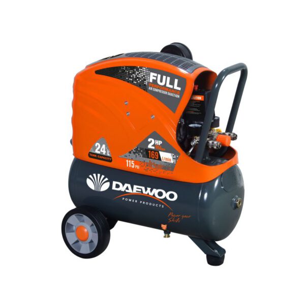 Compresor Daewoo DAAC24DN, 24 L, 2 CP, 195 L/min, 8 Bar DAAC24DN