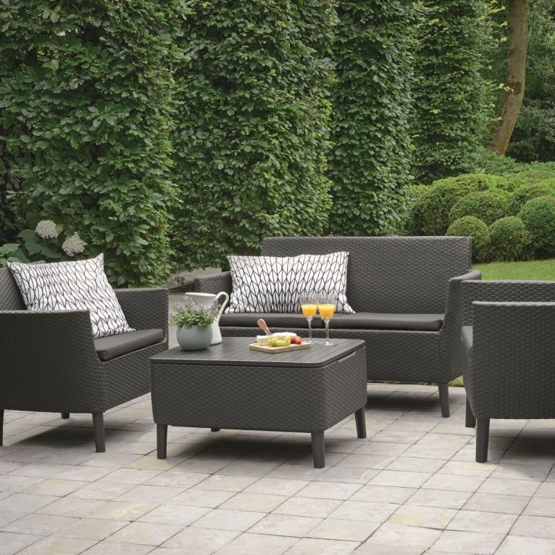 Canapea 2 locuri graphite Keter Salemo