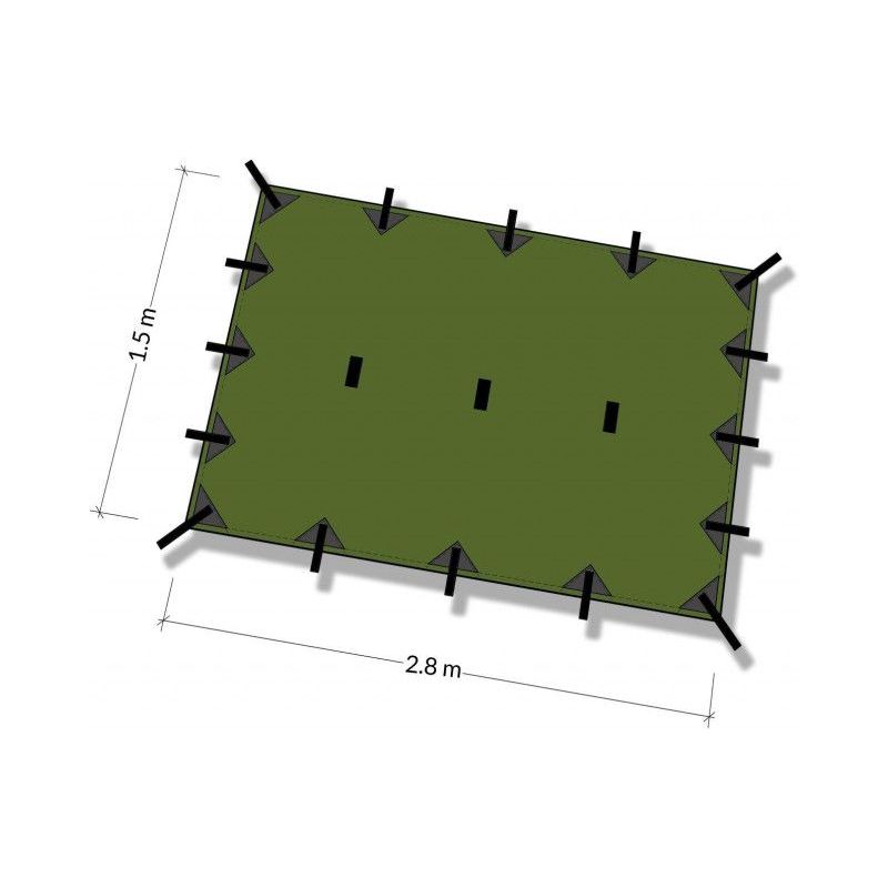 Tenda S Prelata Olive Green DDHammocks 2.8m x 1.5m - 0610370637272
