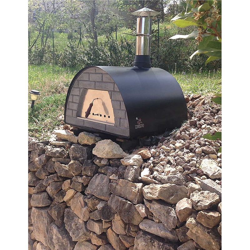Cuptor traditional pe lemne Maximus negru