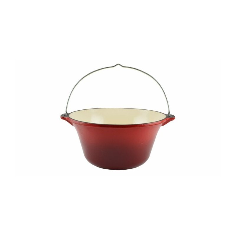 Ceaun din fonta emailata, culoare rosu, 7,2 litri, Perfect Home, 12010