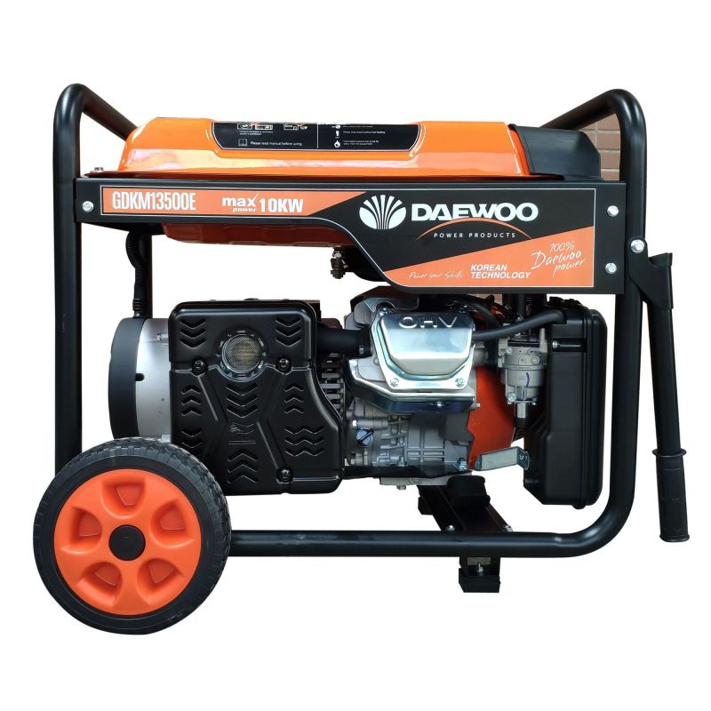 Generator Daewoo 9kW max 10kW electric start cu roti si manere GDKM13500E
