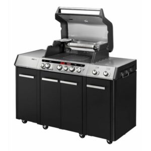 Bucatarie pe gaz, 3 arzatoare inox, arzator infrarosu ajustabil, grile fonta, Enders Uniq Pro 3 IK Kitchen Turbo 860833