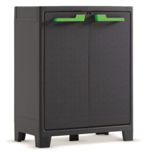 Dulap 2 polite graphite Keter Low Moby 80x44x100 cm