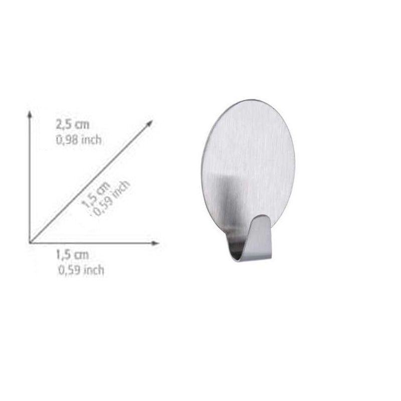 Set 4 carlige ovale argintii Wenko Midget 4378110100