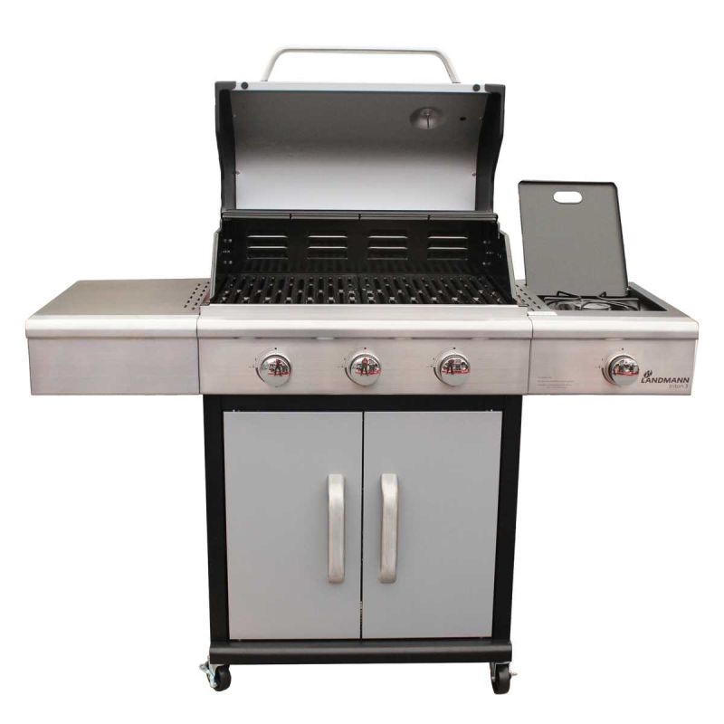 Gratar pe gaz Landmann Triton 12940, gratare din fonta, PTS 3+1 arzatoare din inox