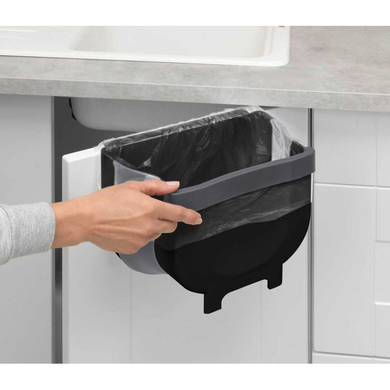 Cos de gunoi pentru usa Fago 5 litri Wenko Black Outdoor Kitchen 55028100