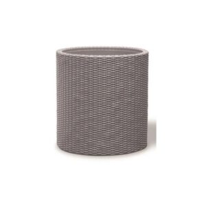 Ghiveci cilindric imitatie ratan bej Keter Cylinder S