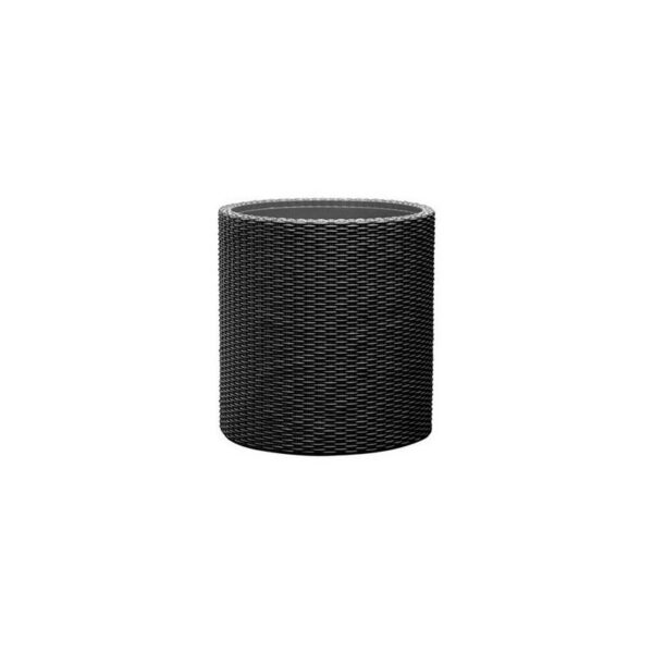 Ghiveci cilindric imitatie ratan gri Keter Cylinder S 7 L