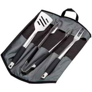 Set premium ustensile pentru gratar, contine cleste, furculita si spatula, include husa, Enders 8786