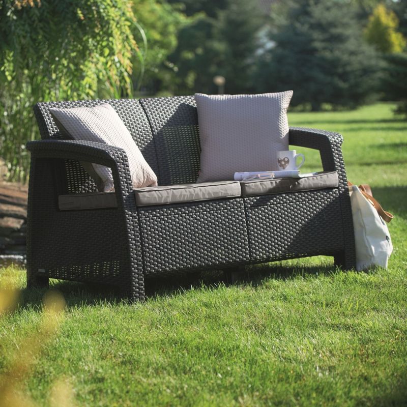 Set mobilier gradina graphite Keter Corfu
