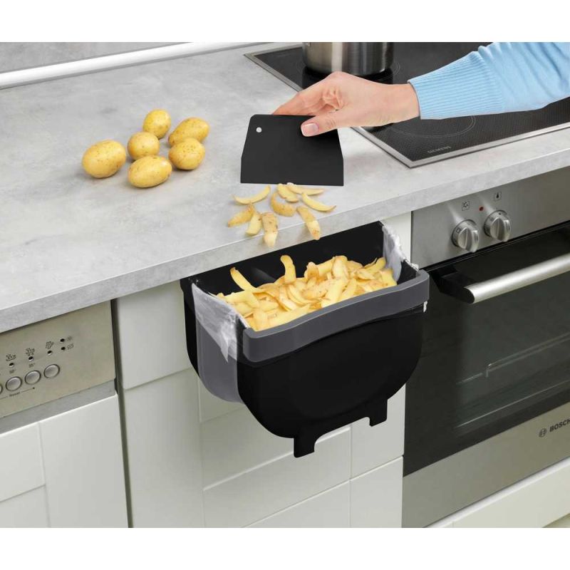 Cos de gunoi pentru usa Fago 5 litri Wenko Black Outdoor Kitchen 55028100