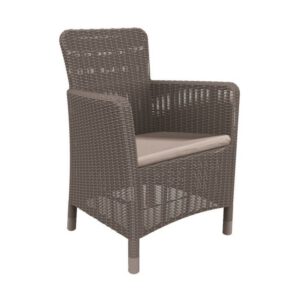 Scaun imitatie rattan bej Keter Trenton