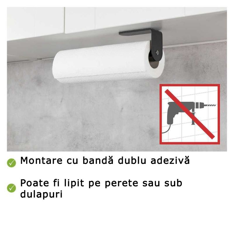 Suport pentru rola prosoape de bucatarie Wenko Nio 53214100