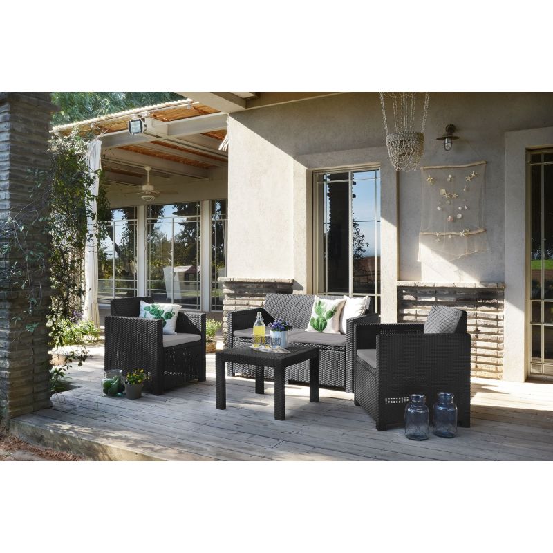 Set mobilier gradina graphite Keter Alabama