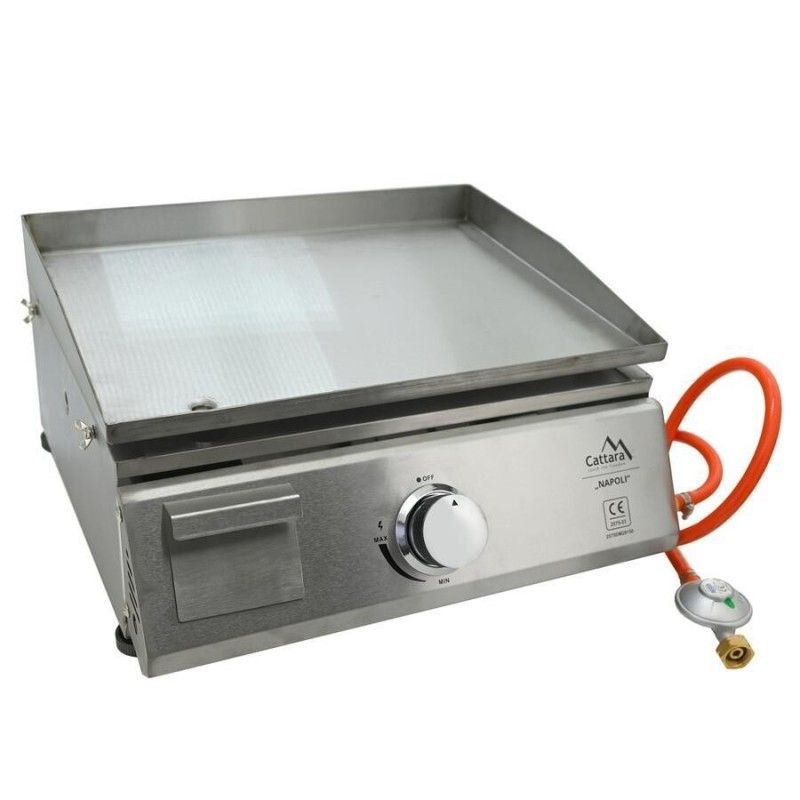 Gratar pe gaz Cattara cu plancha si cuptor de pizza, otel inoxidabil - TT14101
