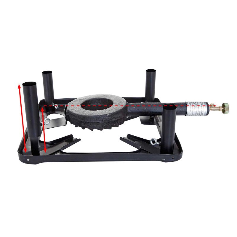 Arzator din fonta pe gaz cu stativ ajustabil 30 x 30 cm ALL GRILL 3030