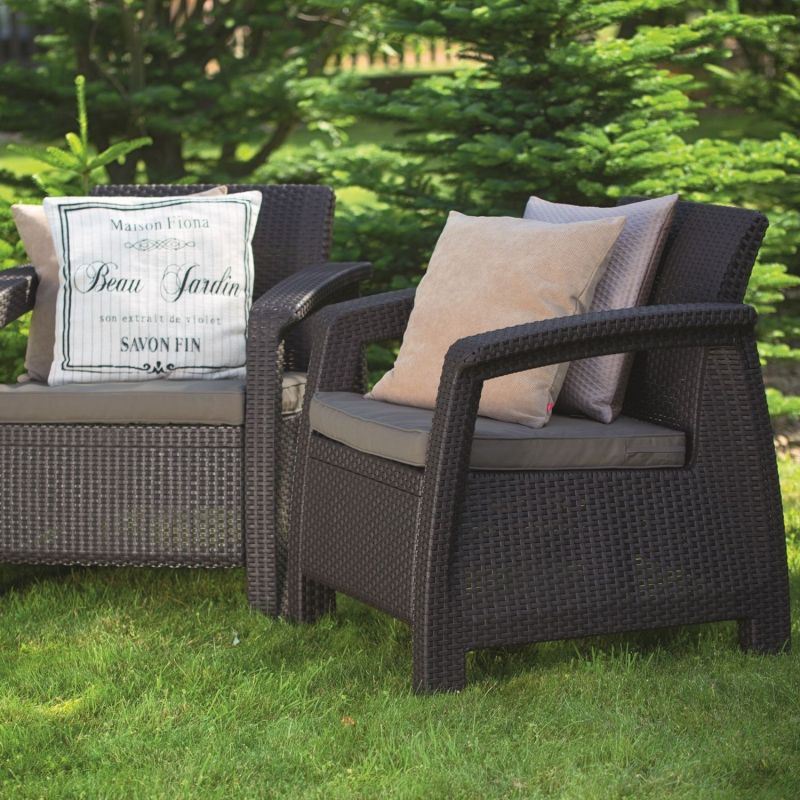 Set mobilier gradina graphite Keter Corfu