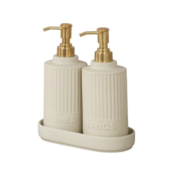 Set 2 dispensere sapun lichid si detergent de vase Wenko Heidi 54651100