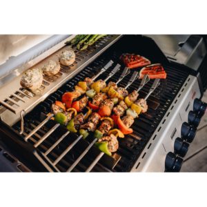 Set 6 tepuse din otel inoxidabil XL pentru gatit kebab si frigarui la gratar Enders 8808