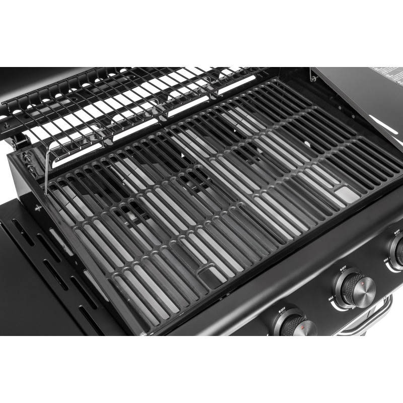 Gratar pe gaz cu 4 arzatoare din inox si arzator lateral Activa San Francisco 19684GD