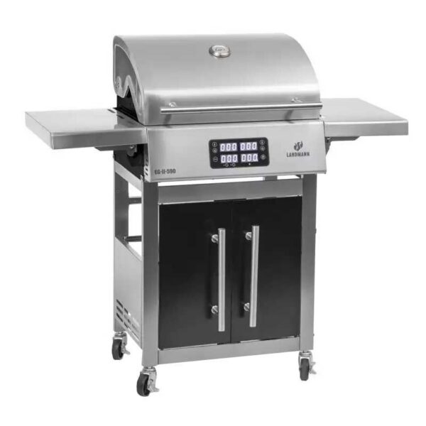 Gratar electric dual zone 3.200W, doua termometre, grile fonta, Landmann EG-II-590SSXX 01992