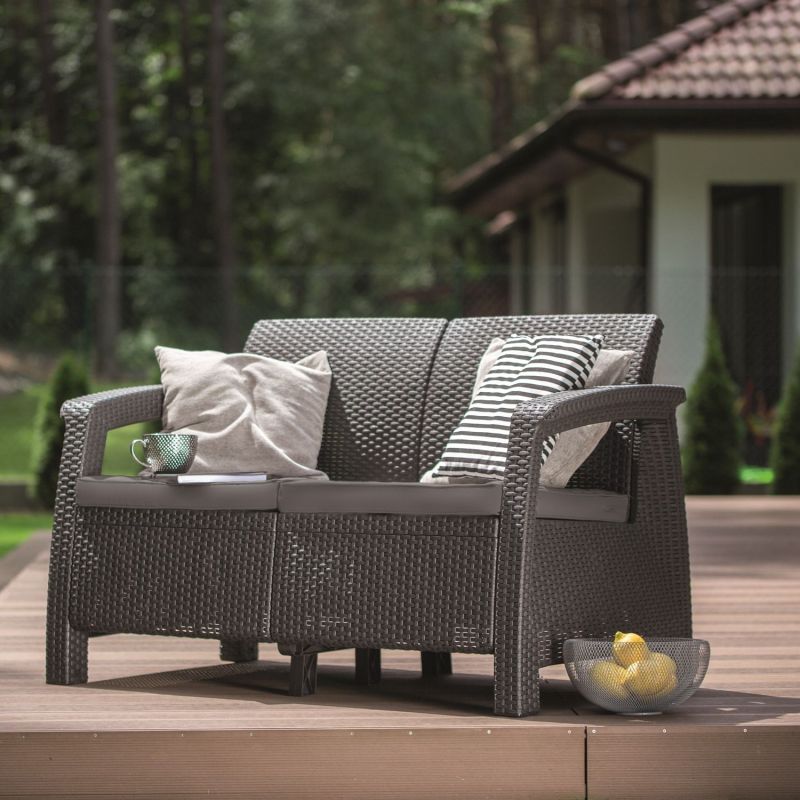 Set mobilier gradina graphite Keter Corfu
