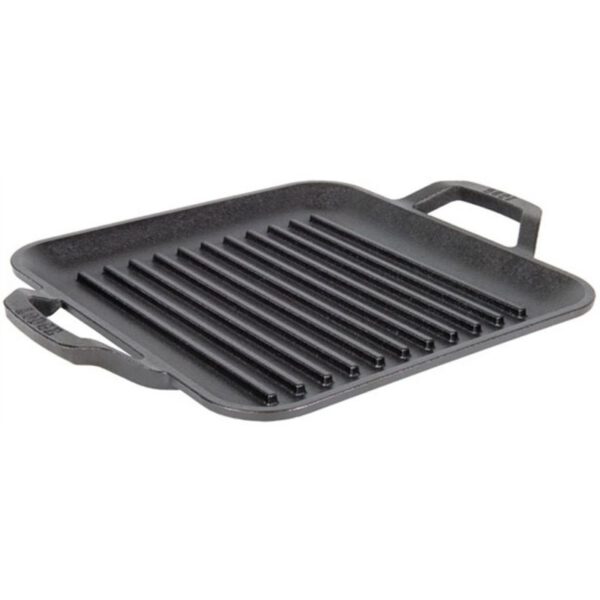 Tava grill patrata din fonta cu doua manere Chef Collection Lodge 28 cm L-C11SGP