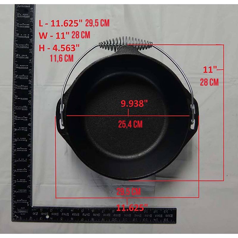 Ceaun din fonta cu capac - cuptor olandez Lodge 25,4 cm 4,7 litri L-8DO3